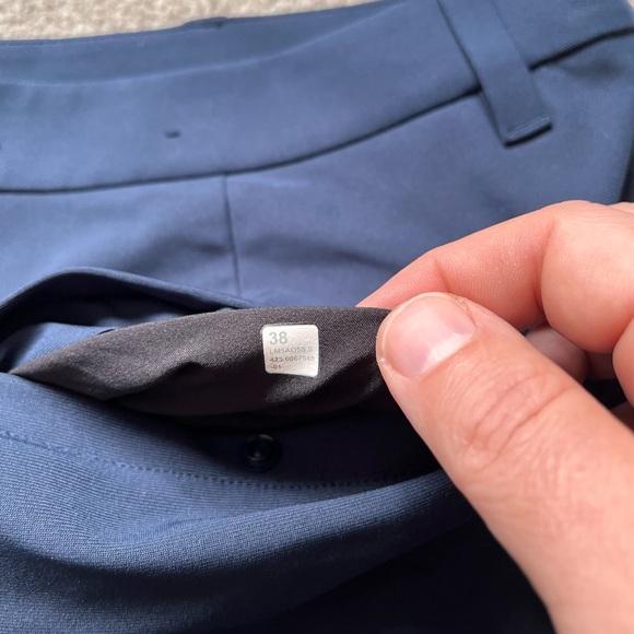 Mens Lululemon Commission Trousers Classic Fit Warpstreme 38x30 Navy NWOT - Picture 5 of 10